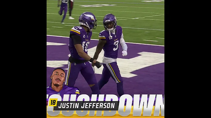 Justin Jefferson with a 52-yard touchdown catch from Sam Darnold vs. Atlanta Falcons