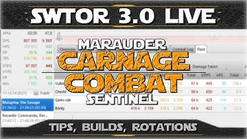 SWTOR 3.0+ ► Jedi Sentinel COMBAT Guide (Marauder CARNAGE ) - Analysis, Tips, Gear, Rotations