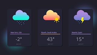 Weather Card Slide Design in PowerPoint | Tutorial 1109 | Free Template