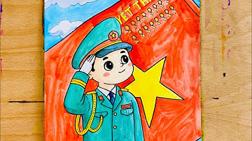 Hướng dẫn vẽ Tranh Chào mừng Quốc Khánh 2/9 🇻🇳 | #howtodraw a painting to celebrate National Day 2/9