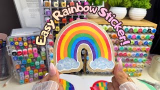 Making a Rainbow Sticker from a Comment! ☁️✨ how to make stickers