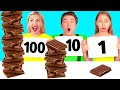 100 खाद्य परतें चुनौती BooBoom Challenge