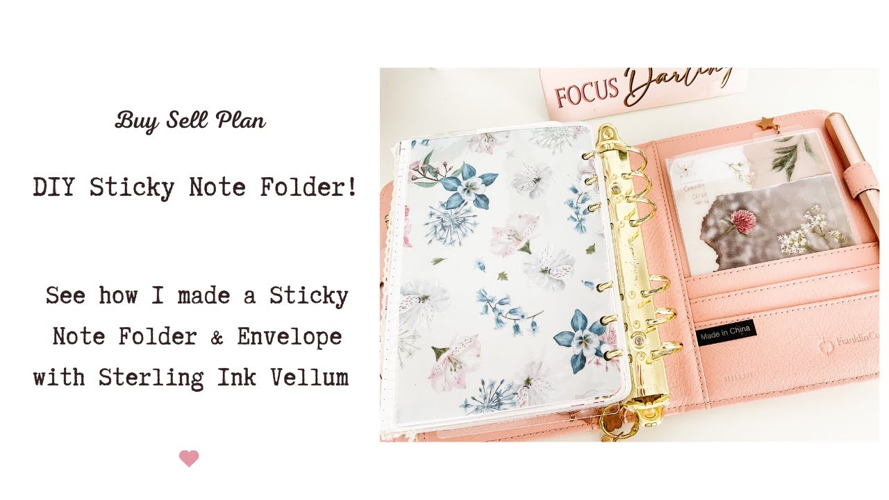 DIY Sticky Note Holder & Envelope with Sterling Ink Vellum YouTube