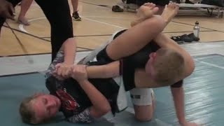 girl vs boy bjj 2022 - natilee wells submission by triangle and armbar