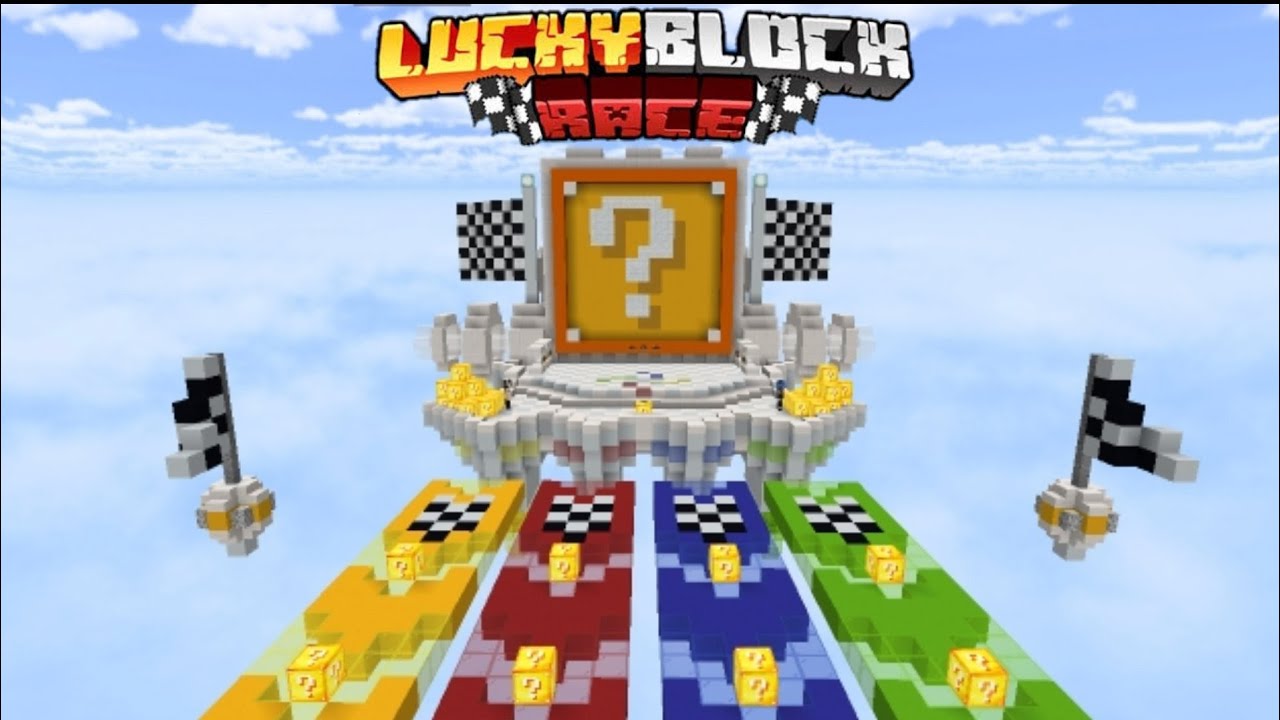 Lucky Blocks Race Map (1.19) - MCPE/Bedrock 