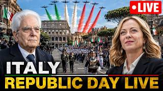 Hari Republik Italia Langsung  Pesta Della Repubblica 2026  Meloni U0026 Mattarella Menghadiri Parade Militer