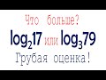 Грубая оценка логарифмов ➜ Что больше ➜ log₂17 или log₃79?