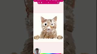 Finger mobile drawing on your phone - Let's draw this cute cat with the Paintology app screenshot 4