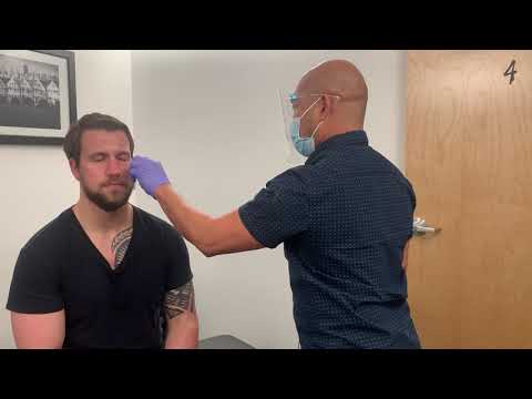 Cranial Nerve V: Sensory Evaluation of the Ophthalmic, Maxillary and Mandibular Areas of the Face
