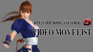 DOA 5 - Kasumi Command Training - Video Movelist