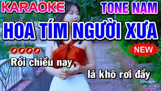 Hoa Tím Người Xưa Karaoke Bolero Nhạc Sống Tone Nam ( BEAT CHUẨN ) - Tình Trần Organ