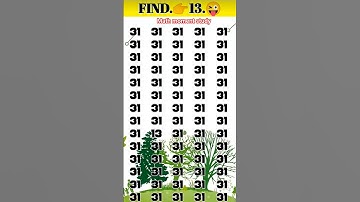 Find 13 odd number puzzle 🧩 iq test math reasoning questions #quiz #paheliyangk #mathematicspuzzles