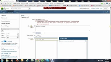 DFP Small Business Creating a placement