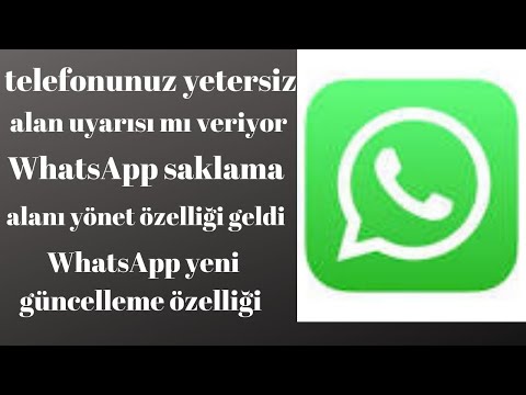 WhatsApp saklama alanı yönet ( WhatsApp YENİ GELEN ÖZELLİK 2020 )