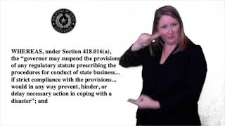 Governor Greg Abbott's Executive Order #14
