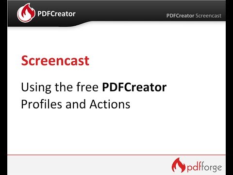 PDFCreator - Convert files to PDF using Profiles and Printers
