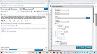 Using StatCrunch to Find Regression Information