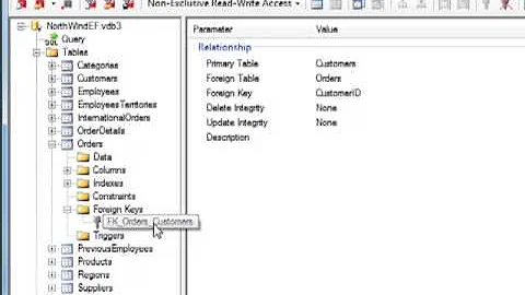 Northwind Entity Framework Foreign Key Information