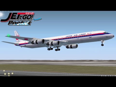 Douglas DC-8 Landing in Osaka Airport - Jet de Go! Pocket Gameplay