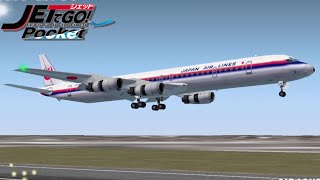 Douglas DC-8 Landing in Osaka Airport - Jet de Go! Pocket Gameplay