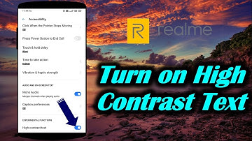 Turn on High Contrast Text in OPPO Realme Phone