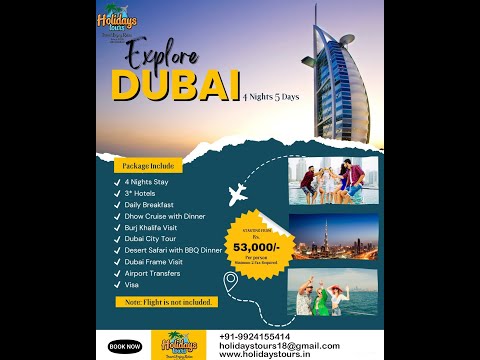 Dubai Dream Vacations: Explore the Best Tour Packages