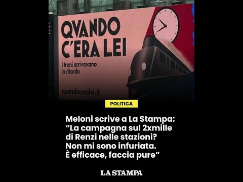 Video La lettera di GIORGIA MELONI a LA STAMPA