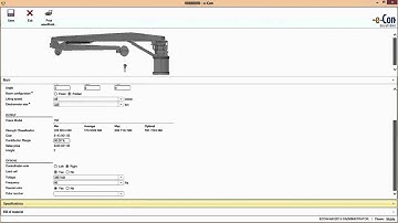 Configure a Crane in Dynamics NAV and see the created BOM and a Microsoft Office Data Sheet