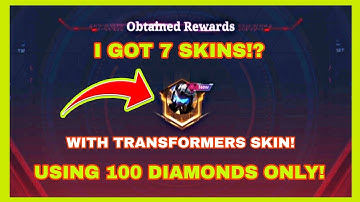 I GOT 7 SKINS USING 100 DIAMONDS ONLY | PHASE 1 MLBB X TRANSFORMERS EVENT!
