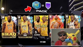 MULTIPLE PULLED! I Spent Everything for 100 Overall Shaq and Galaxy Opal Kobe Bryant NBA 2K24 MyTeam