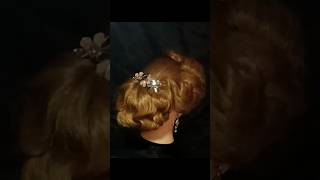 textured hairstyle updo for short hair/Bridal hair style girl for wedding । hairstyle tutorial।