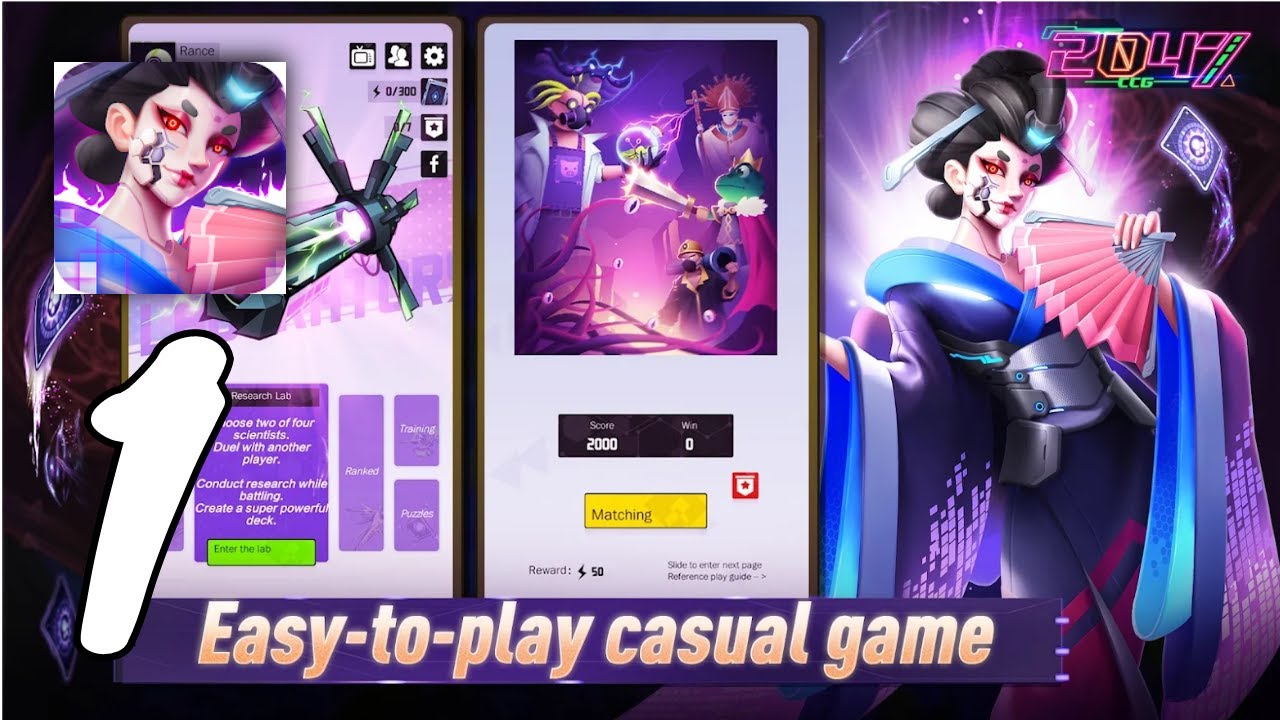 わなきのページ 2047 CCG Gameplay Walkthrough #1 (Android, IOS) - YouTube