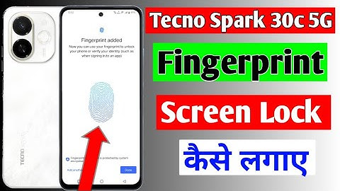 Tecno Spark 30c 5g fingerprint setting | how to fingerprint screen lock in tecno spark 30c 5g