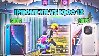 IQOO 12 VS IPHONE XR 1V1 SUBSCRIBER CHALLENGE 60FPS VS 90FPS