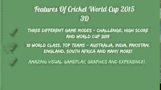 Cricket World Cup 2015 3D - #1 Cricketing Game Challenge For Android screenshot 1