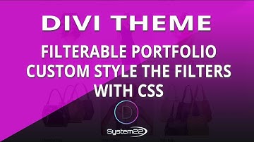 Divi Theme Filterable Portfolio Custom Style The Filters With CSS 👈