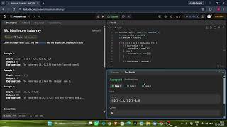 LeetCode 53: Maximum Subarray | Kadane’s Algorithm Explained in C