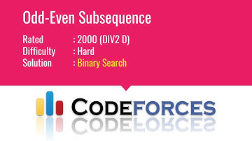E007 : Odd-Even Subsequence | Basic Algorithms & Implementation | CodeNCode