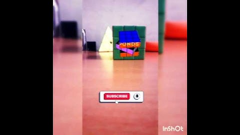 Green screen with a rubik