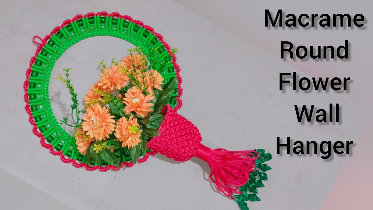 #macrame round ring flower wall hanger#macrame creation #wall hanger#diy #home decoration#macrameart