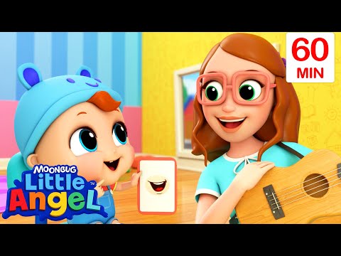 Where Is Your Mouth? | Little Angel 1 HR | Moonbug Kids - Fun