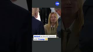 Meloni's reaction with Trump vs Modi | G7 Summit at Lake Geneva, France