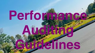 Performance Auditing Guidelines Part-2 MCQ PC-22 SAS