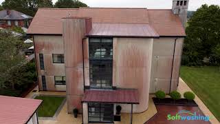 Red Algae Staining Treated & Cleaned from Render