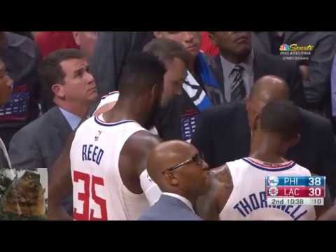 Willie Reed and Joel Embiid Fight！