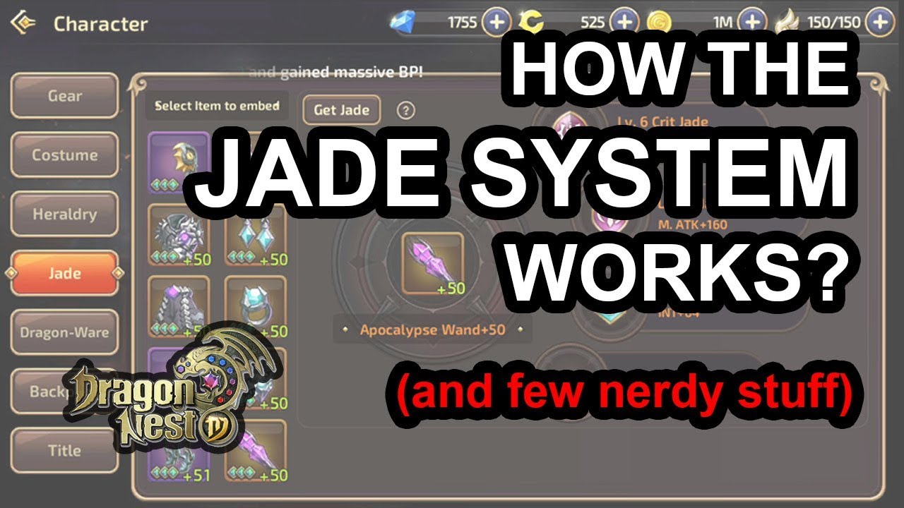 Dragon Nest M How to Increase your BP Part 4 The Jade System YouTube