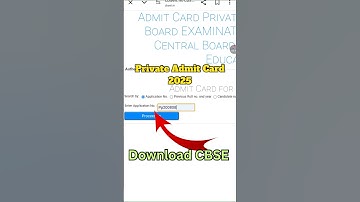 How To Download CBSE Private Admit Card 2025 #cbsenews #cbselatestnews #shorts