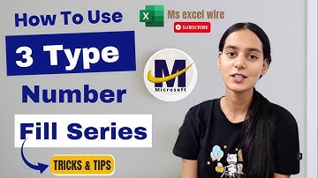 3 Type To Add Numbers Fill Series In Excel | Fill Series Number Tips And Tricks #excel  #Msexcelwire