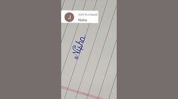 "Nisha" name writing in cursive #shorts #viral #youtubeshorts #trending