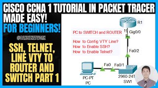 Day 3: Telnet to Switch Line VTY Config Packet Tracer - Part 1